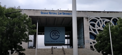 GNLU Campus Entrance