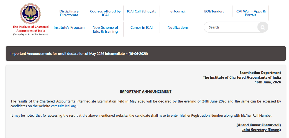 ICAI Inter Results