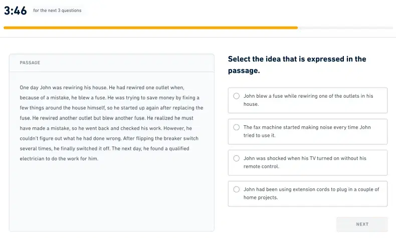 Duolingo exam pattern