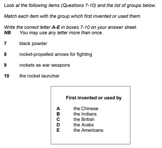 IELTS Reading Sample Question