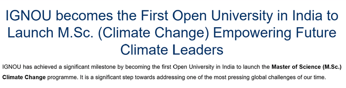 ignou m.sc Climate Change Image