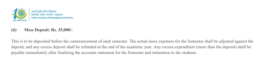 Fee Structure 2025 (As per website)-