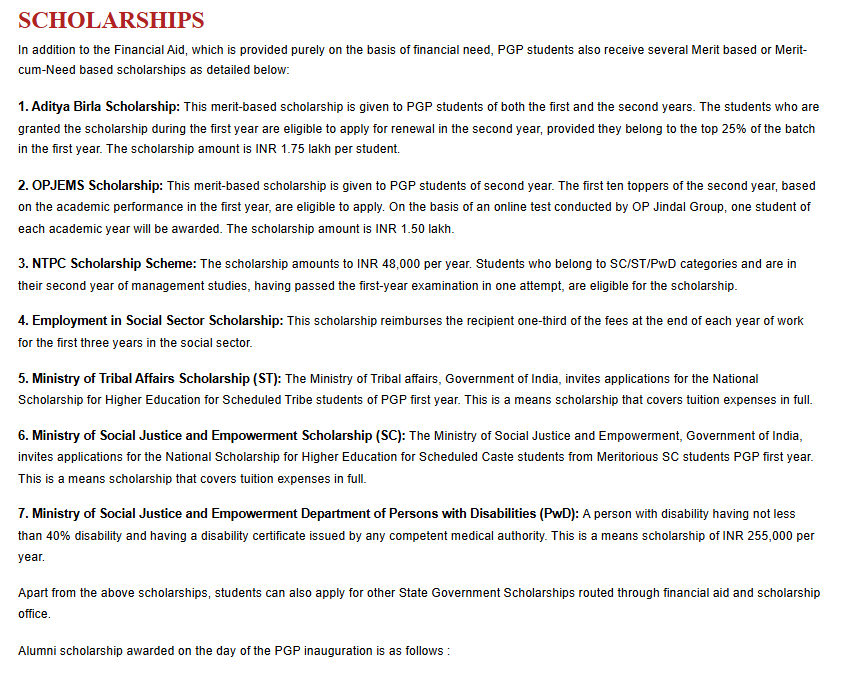 Fee Structure 2025 (As per website)-