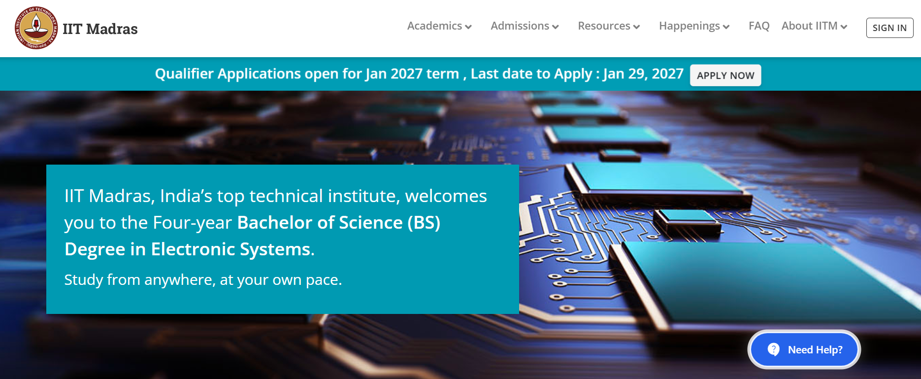 IIT Madras BS 2027 Important Dates