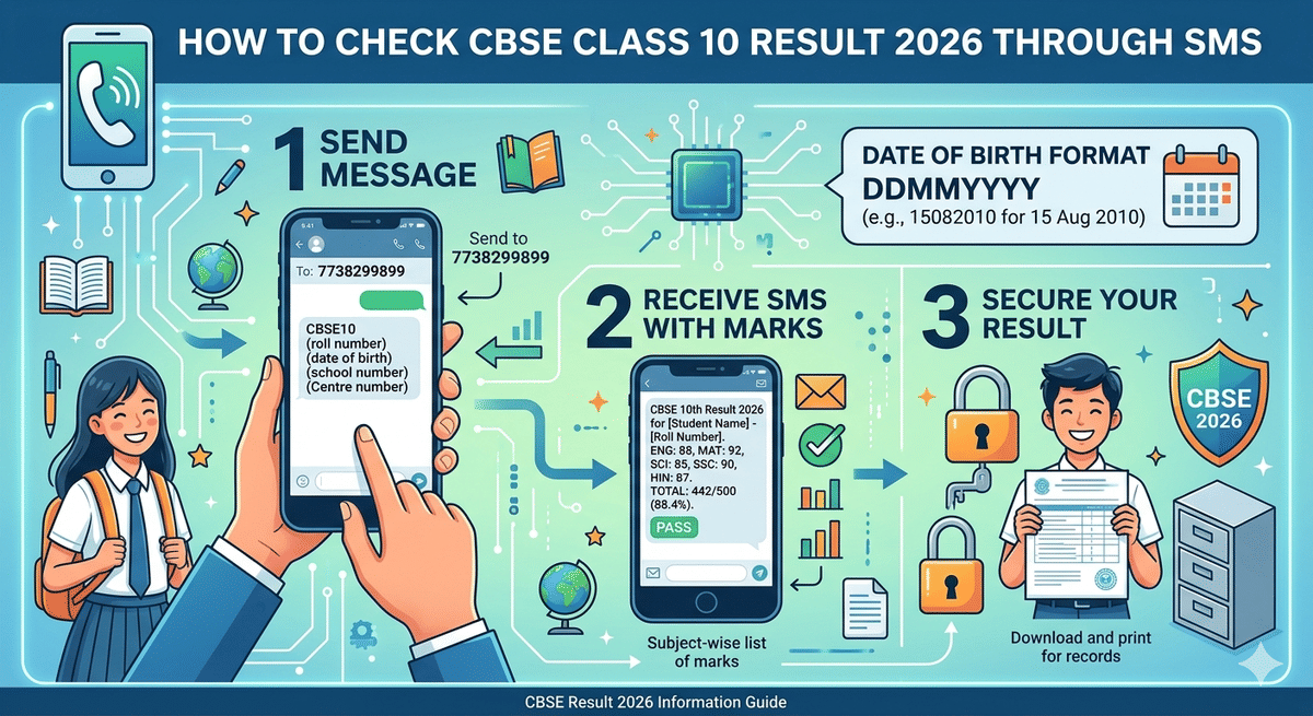 CBSE Class 10 Results 2026: Step-by-Step Process to Check the Results through SMS