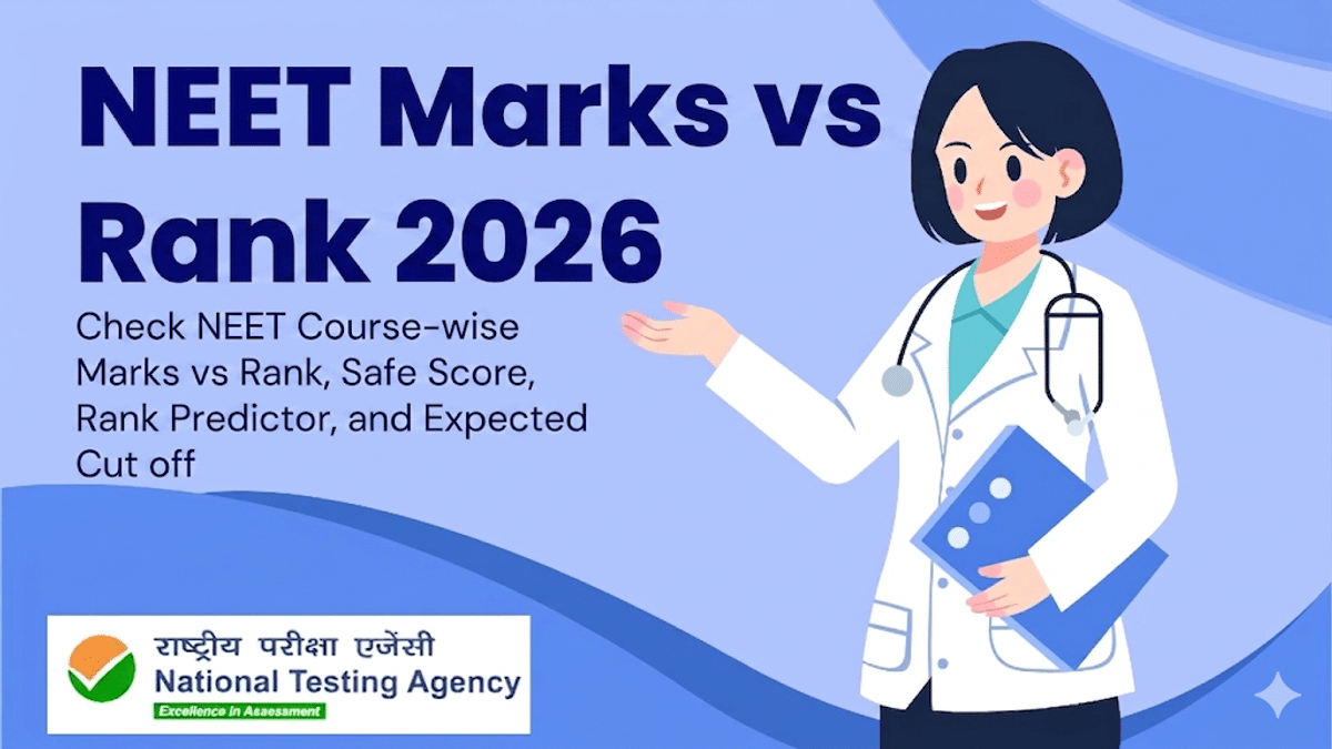 NEET Marks vs Rank 2026