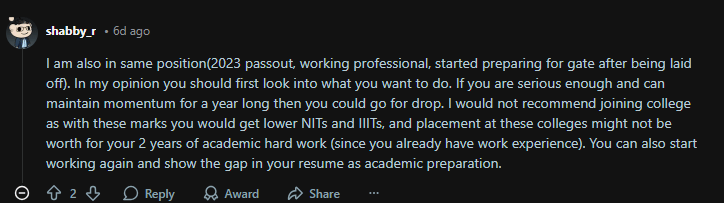 OBC Candidate with 43 Marks