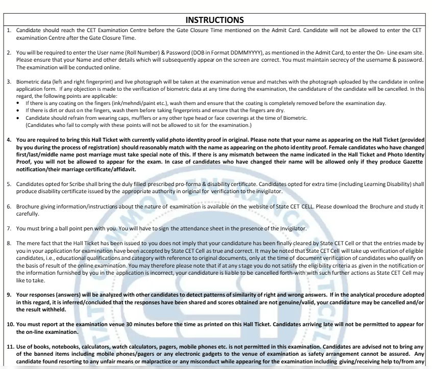 Documents & Things to Carry with MAH MBA CET 2026 Admit Card on Exam Day