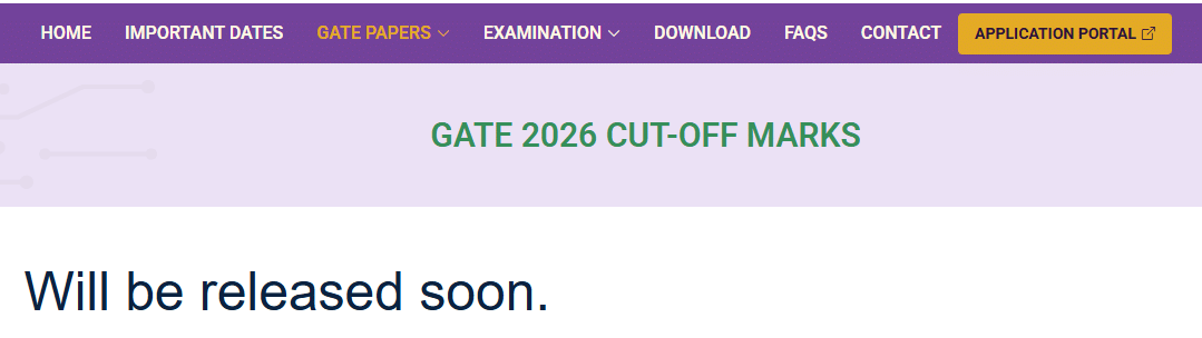 GATE COAP 2026: GATE 2026 Cutoff