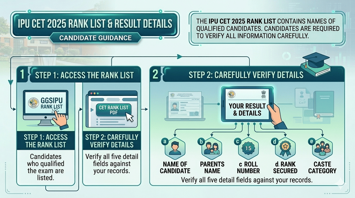 Details Mentioned in the IPU CET 2026 Rank List
