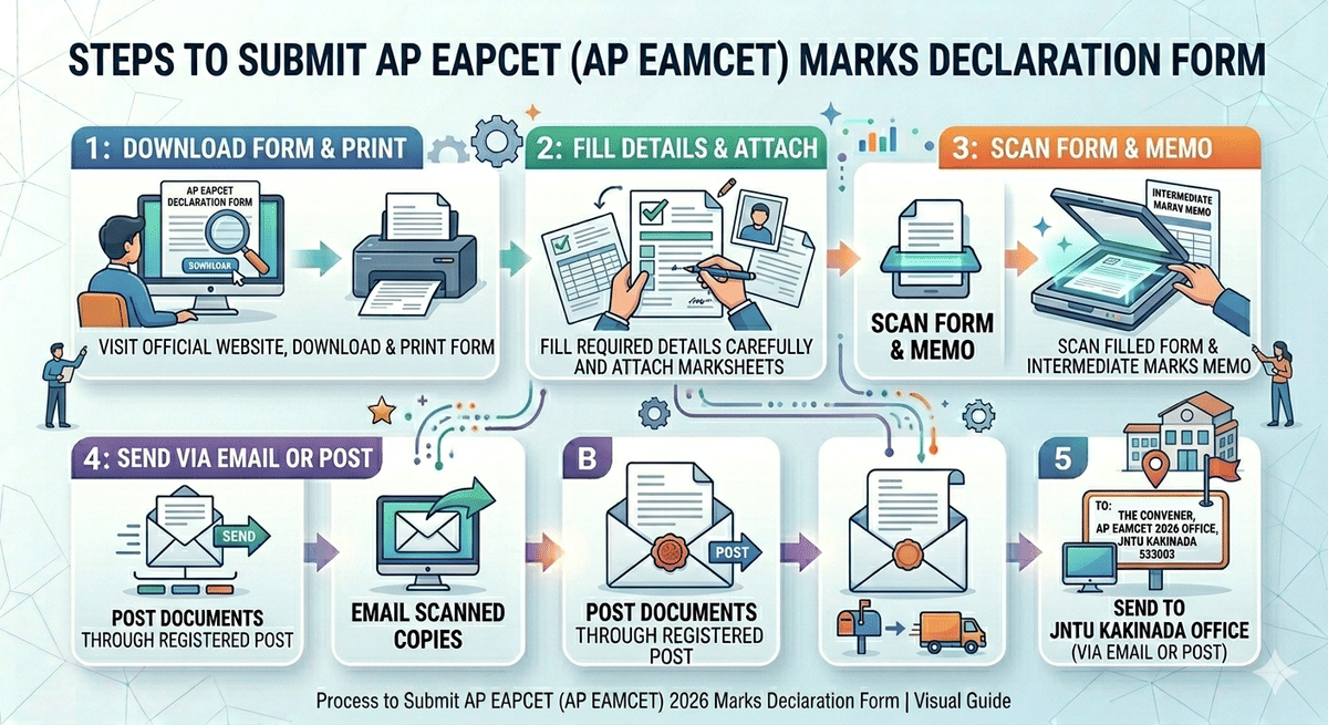 AP EAMCET Result 2026: Steps to Submit Marks Declaration Form