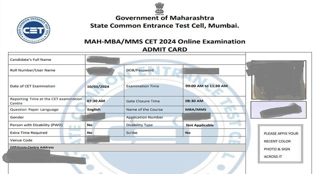 MAH CET 2026 Admit Card Dates
