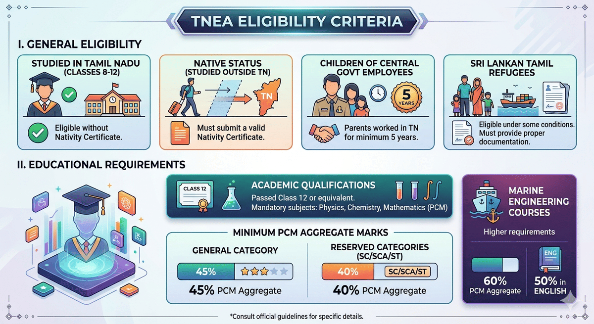 What is the Eligibility to Apply for TNEA 2026