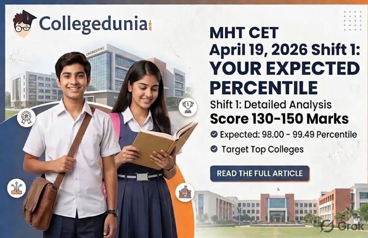 Expected Percentile for MHT CET April 19, 2026 Shift 1 — Score 130-150 Marks