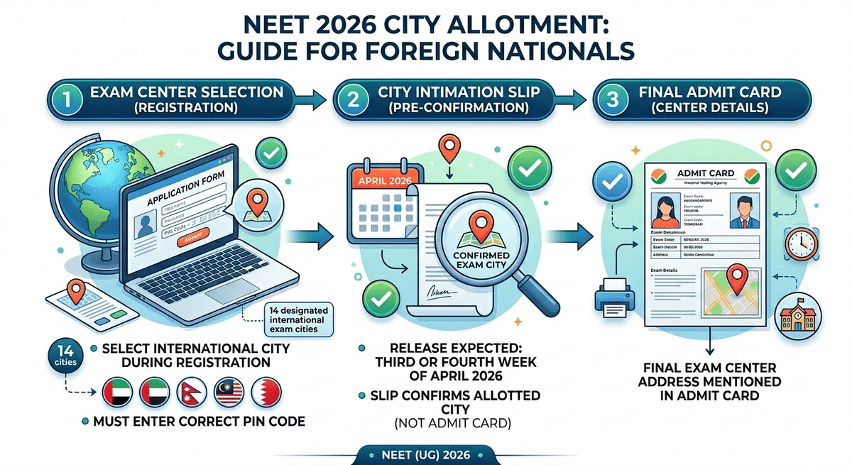 City Allotment for NEET 2026 Foreign National Students