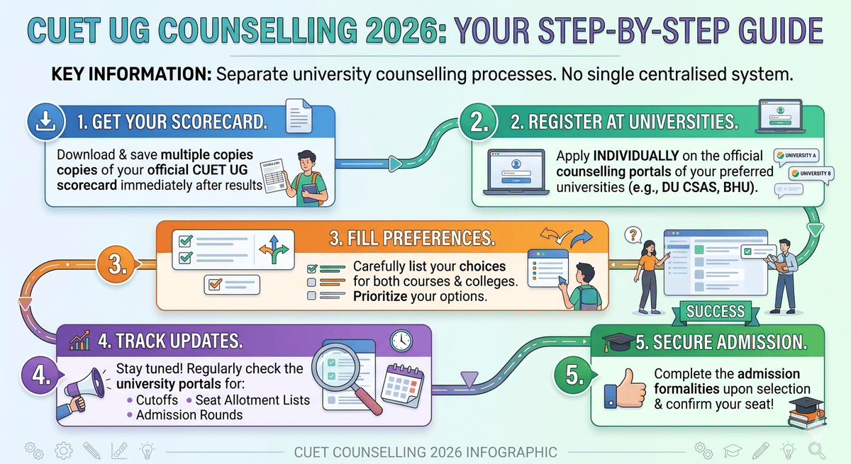 CUET UG Result 2026: Counselling Process