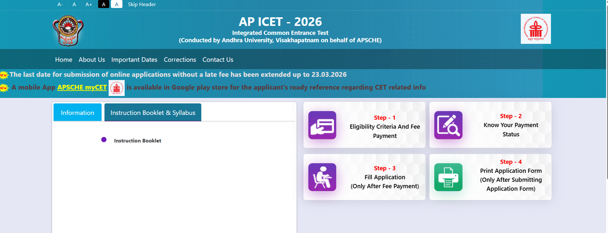 What is AP ICET Registration 2026