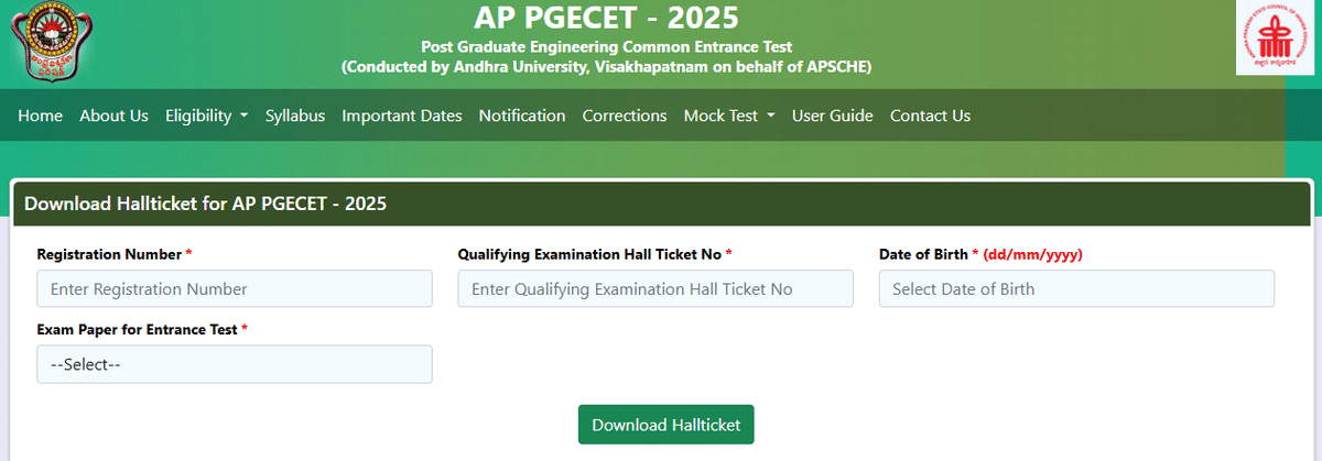 How to Download AP PGECET Admit Card 2026