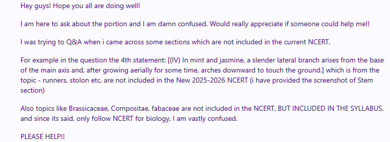 Deleted Syllabus of NEET 2026 Biology: Reddit Discussion