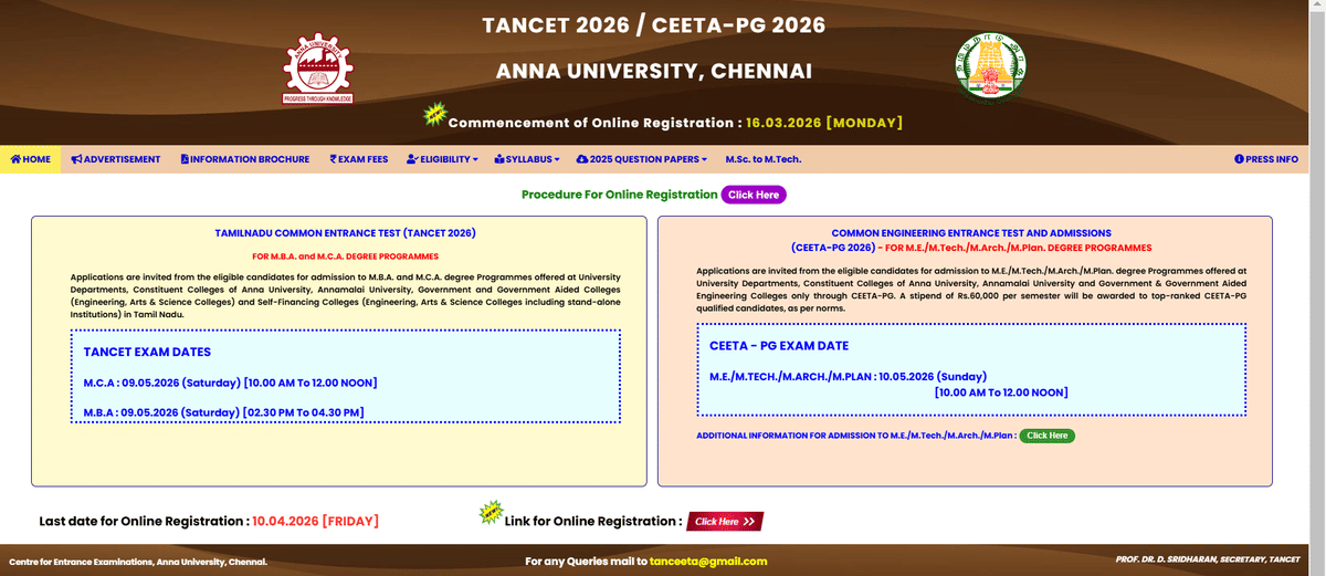 CEETA PG 2026 Exam Date Notice