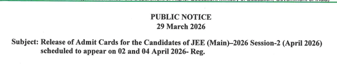 JEE Main Session 2 (April 2026) Registration