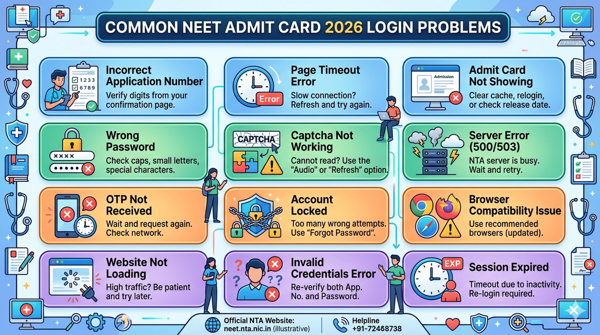 Common NEET Admit Card Login Issues and How to Fix Them