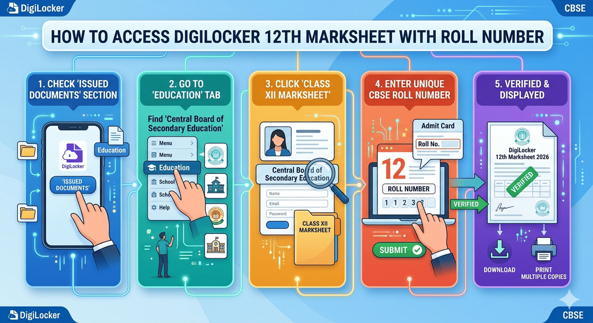 How to Access Digilocker 12th Marksheet with Roll Number?