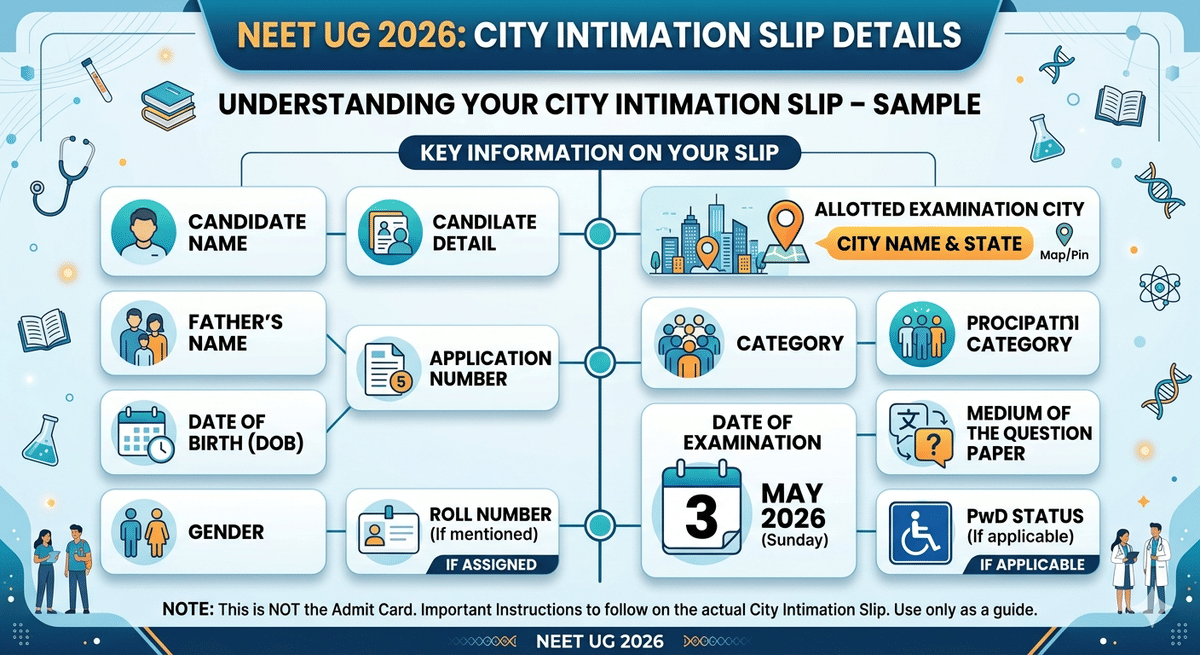 NEET 2026 City Intimation Slip: Important Details to Check