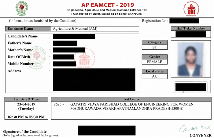 AP EAMCET Hall Ticket 2026