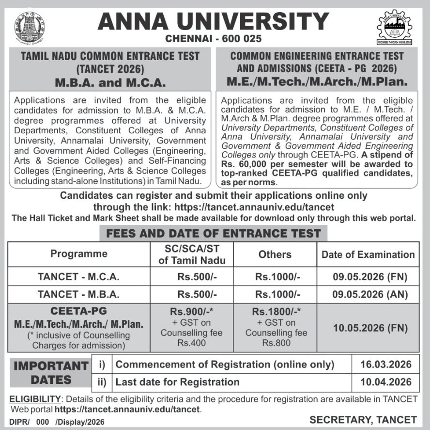 What is CEETA PG Registration 2026