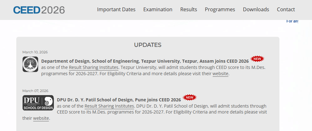 CEED 2026 Latest Updates