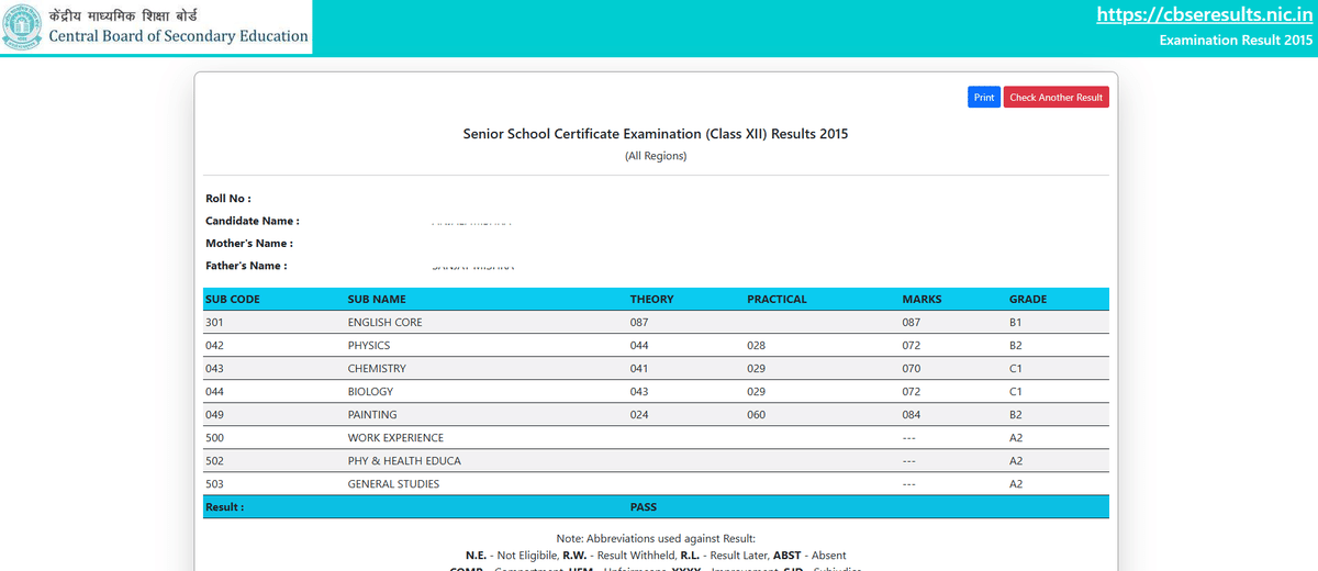 CBSE 12th Results 2026: Sample Image
