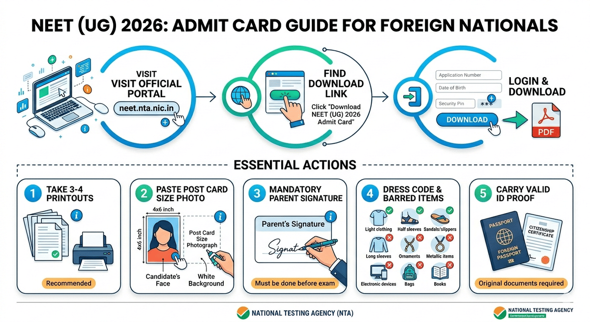 How to Download the NEET Admit Card for Foreign Nationals