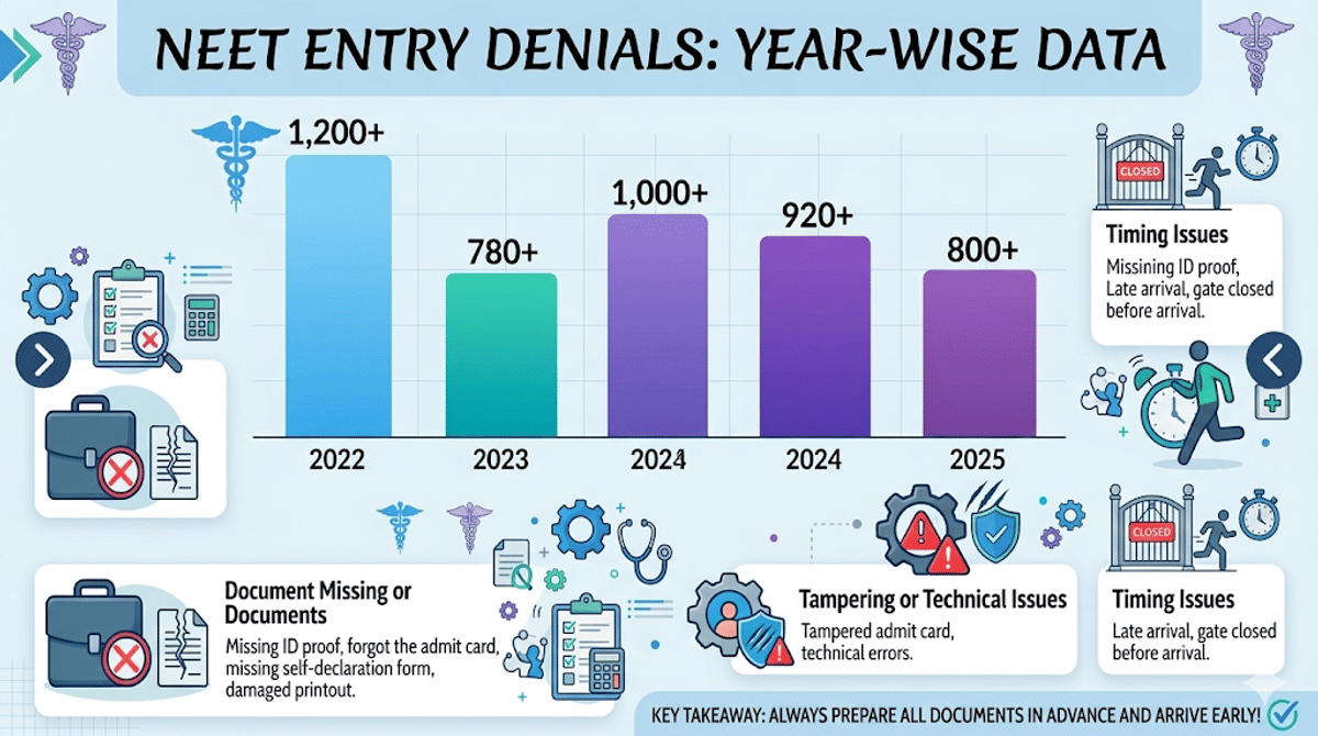 NEET Entry Denials: Year-Wise Data