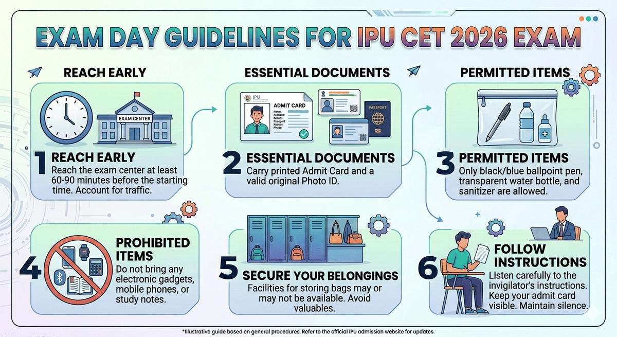 IPU CET Admit Card: Exam Day Guidelines