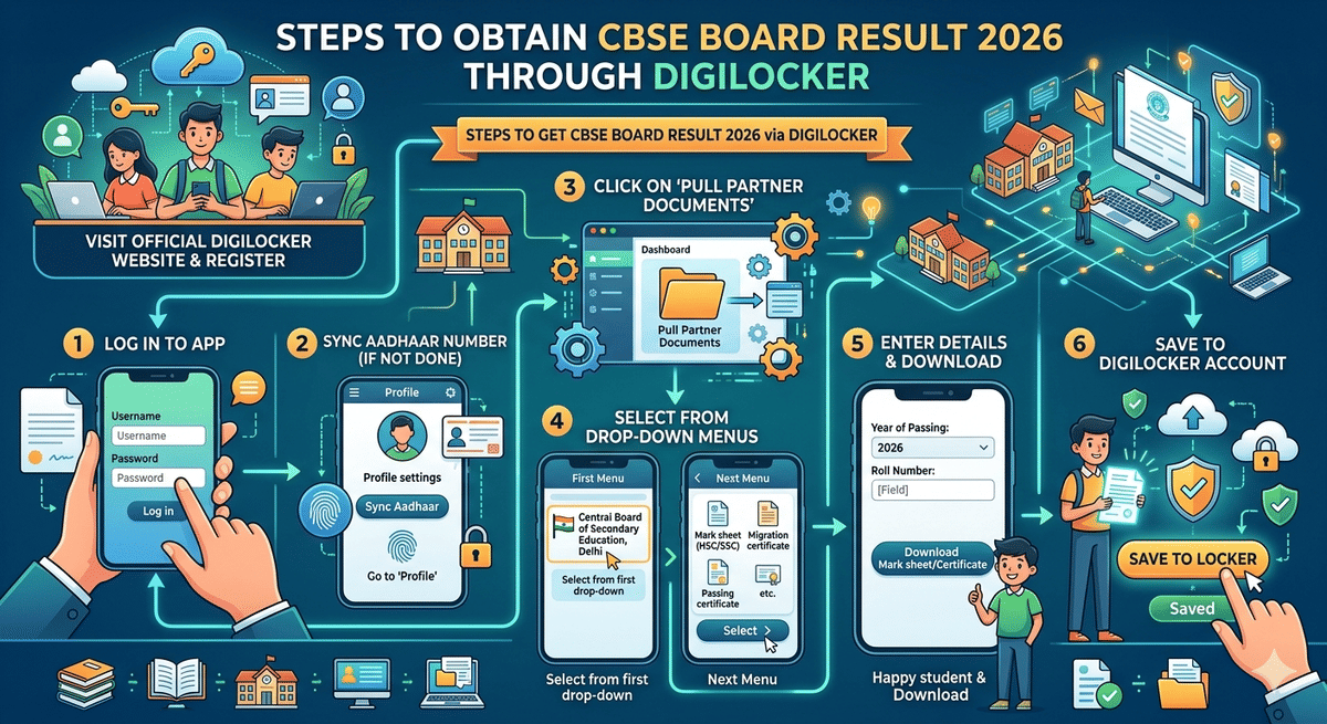 CBSE Class 10 Results 2026: Check Marsheet through Digilocker
