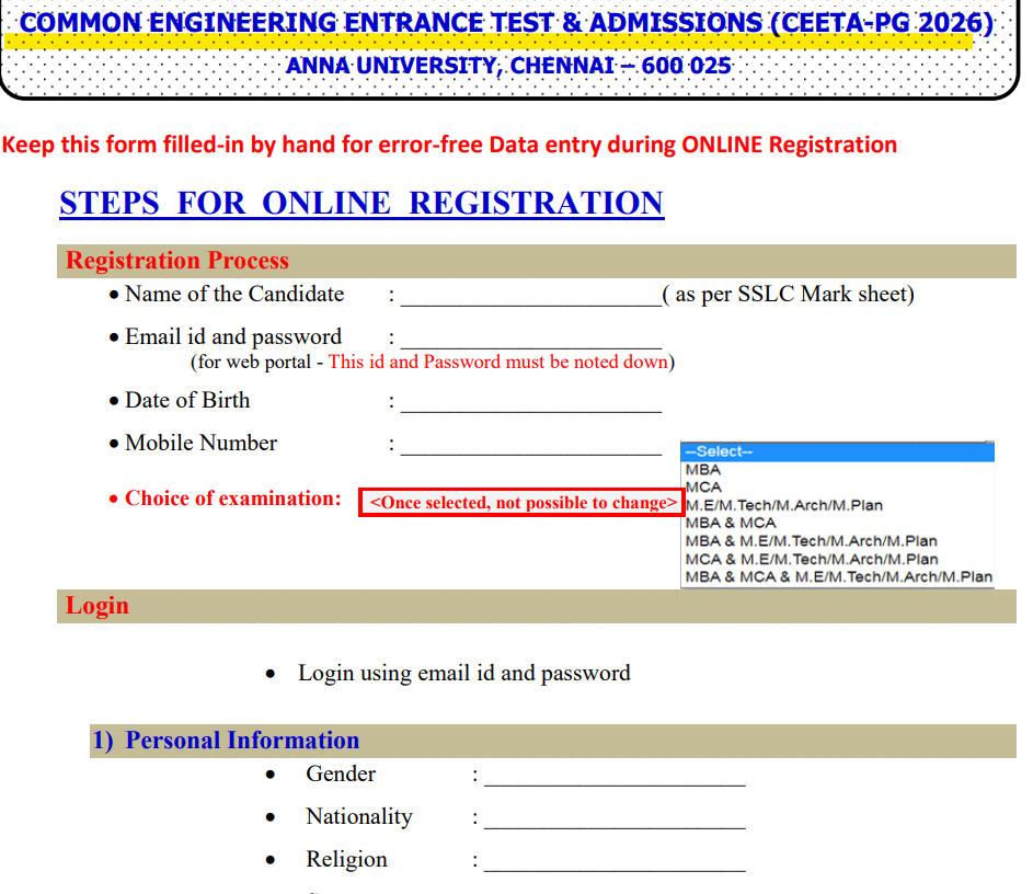 How to Register for CEETA PG 2026