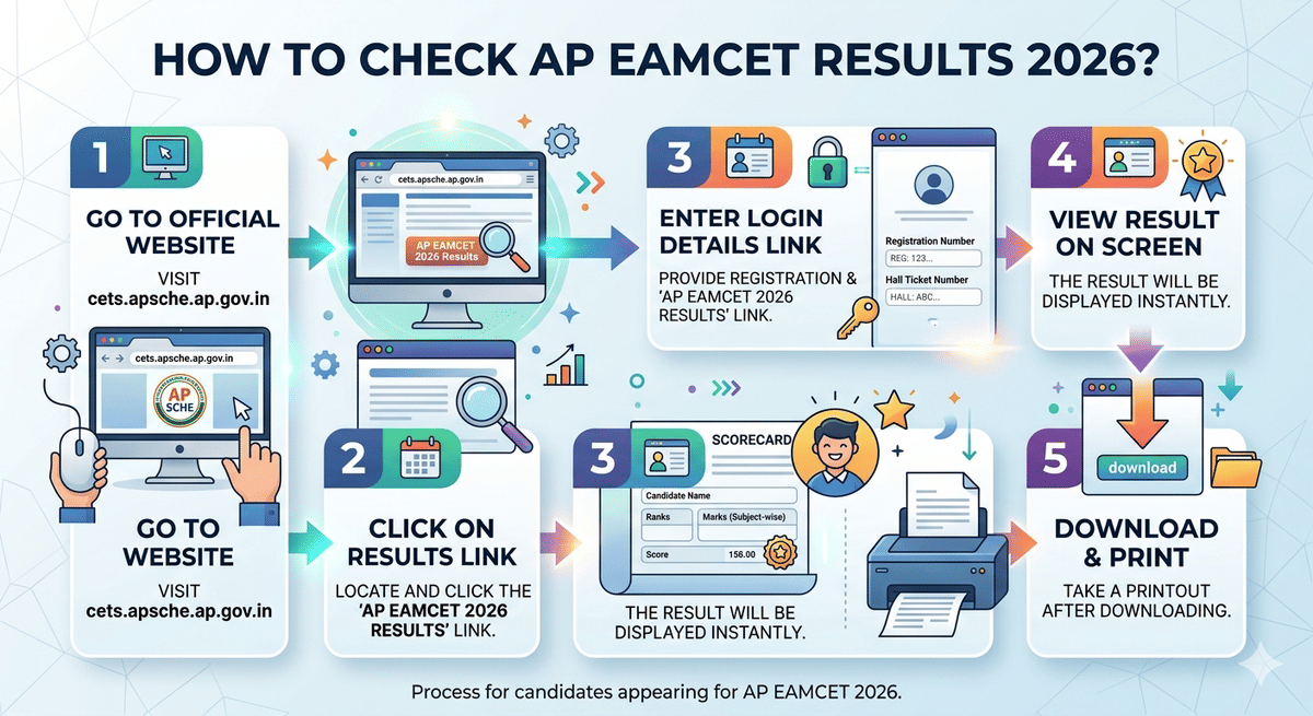 AP EAMCET Result 2026: How to Check the Result