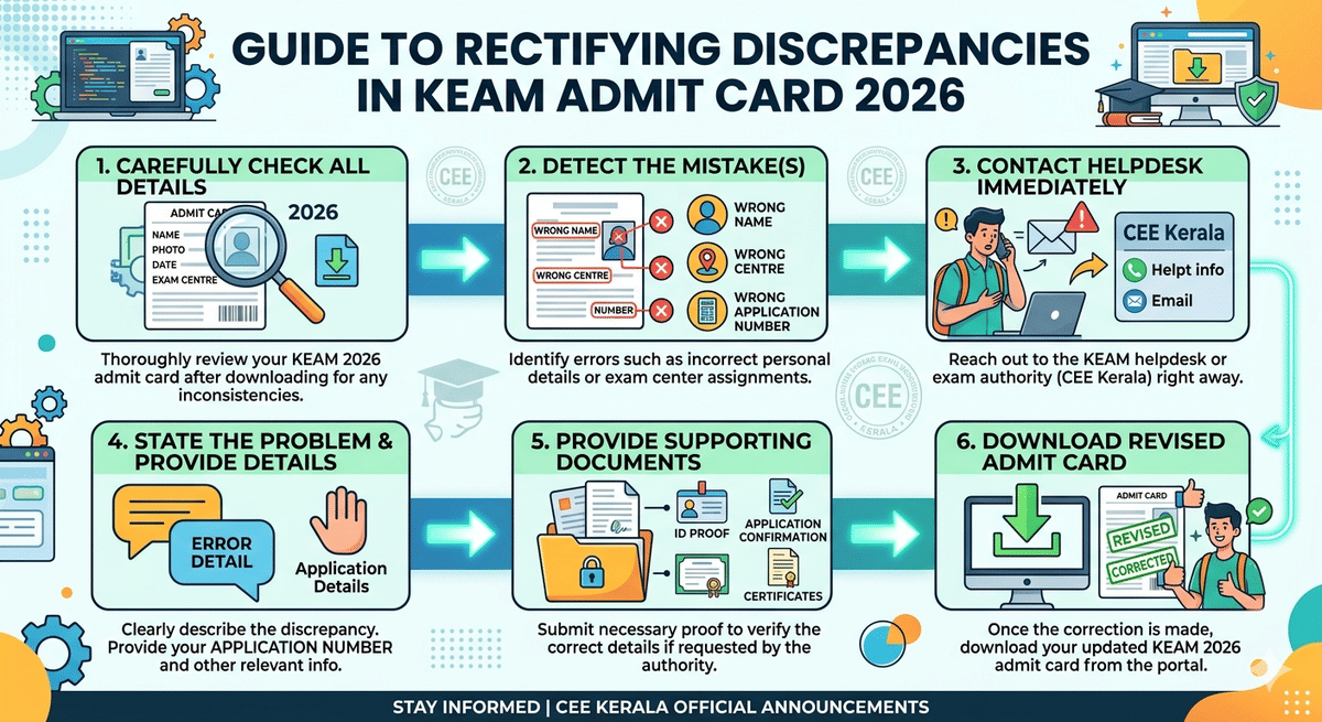 Discrepancy in KEAM Admit Card 2026: Steps to Rectify