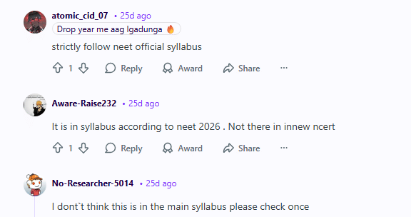 Deleted Syllabus of NEET 2026 Biology: Reddit Discussion