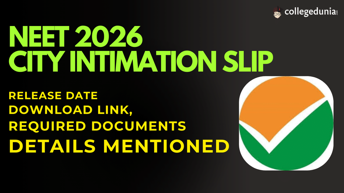 NEET 2026 City Intimation Slip
