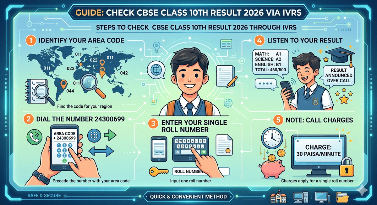 CBSE Class 10 Results 2026: Step-by-Step Process to Check the Results through IVRS