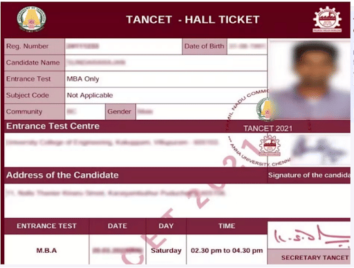 TANCET Admit Card 2026