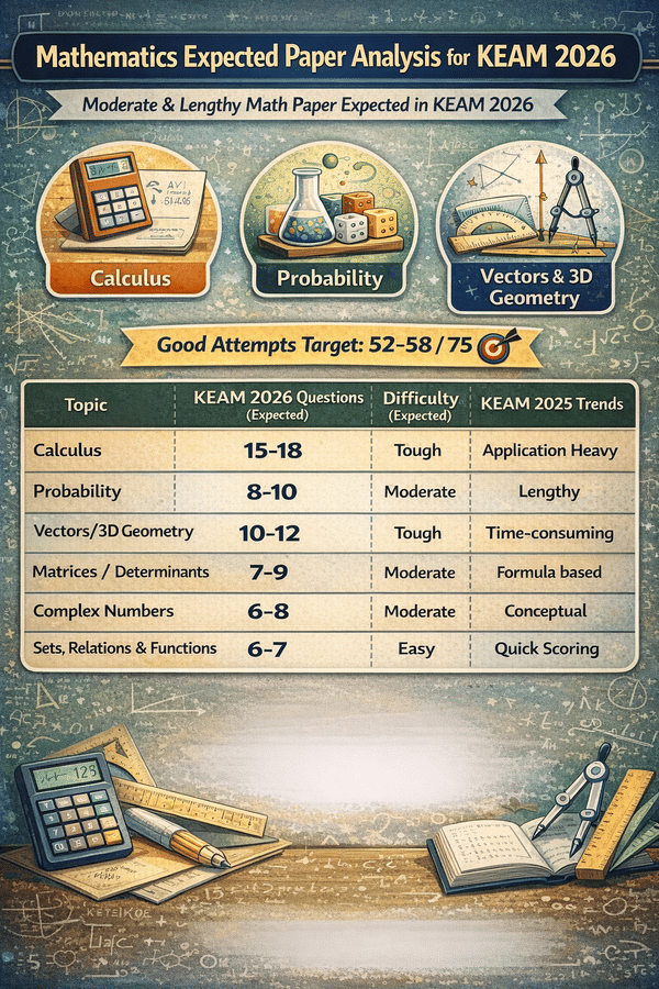Mathematics Expected Paper Analysis for KEAM 2026