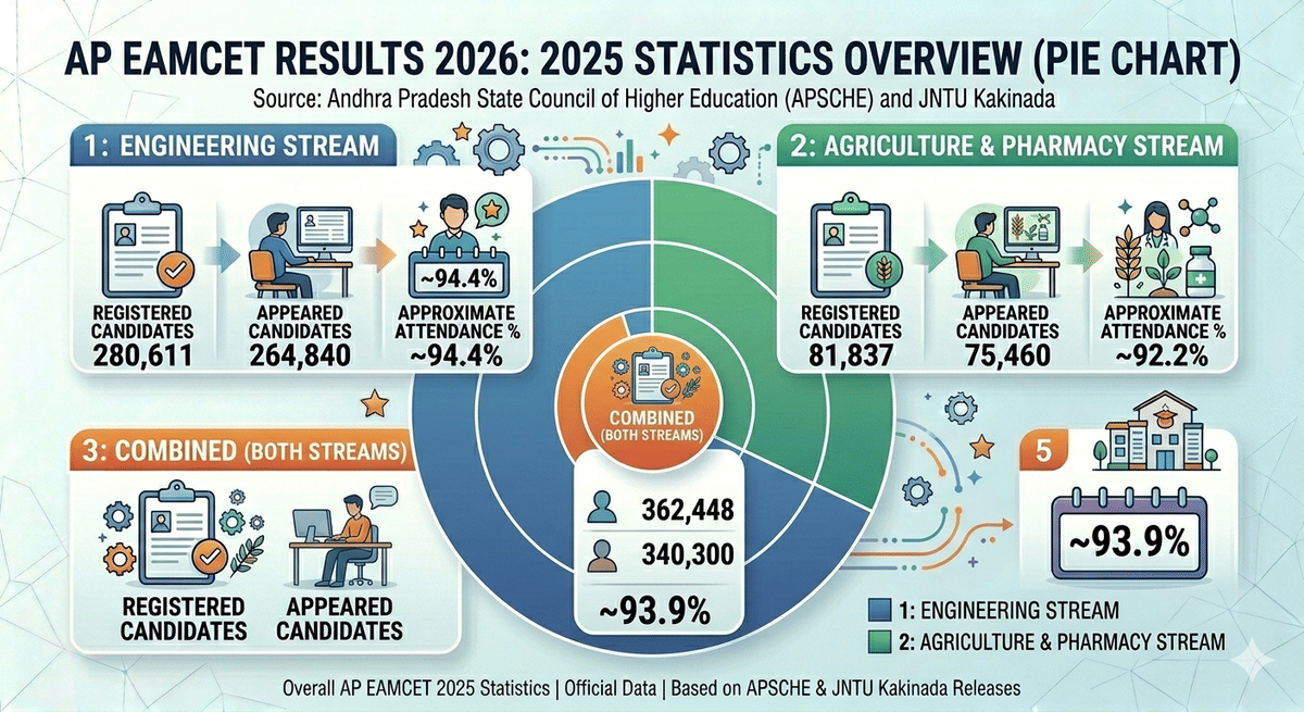 AP EAMCET Result 2026: Overall Statistics of 2025