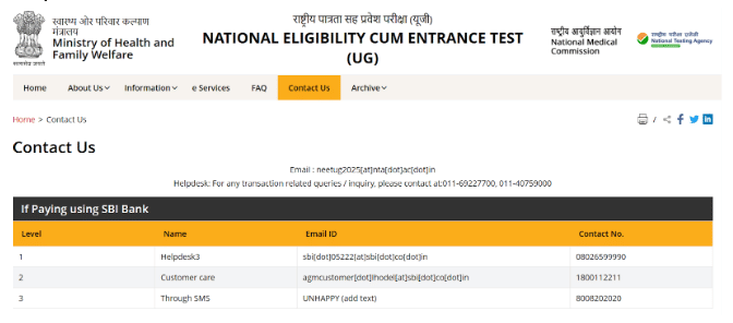 How to Contact NEET 2026 Admit Card Helpline