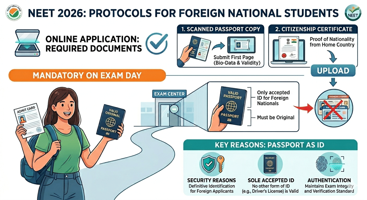 Protocols to be followed by Foreign National Students for NEET 2026