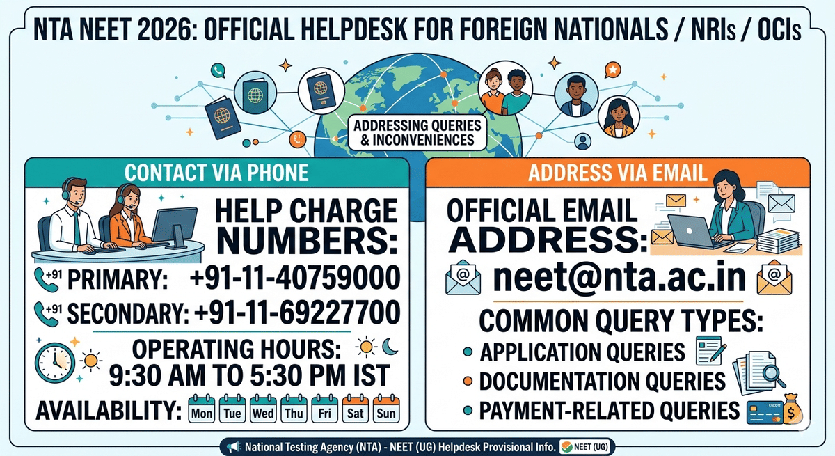 NTA NEET Helpdesk for Foreign Nationals
