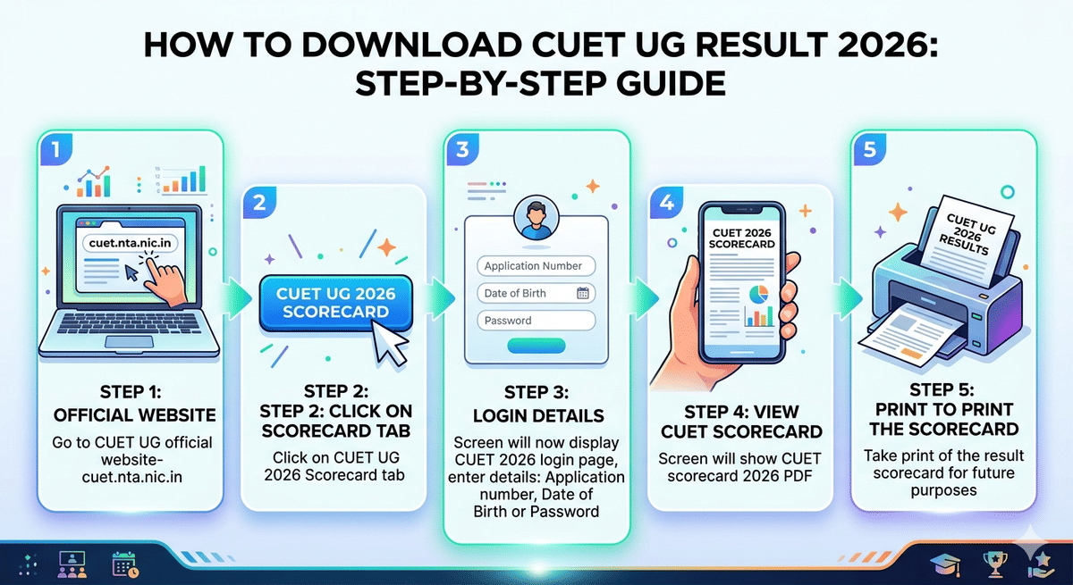 CUET UG Result 2026: How to Download CUET UG 2026 Scorecard