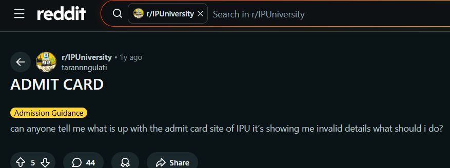 What are the Problems faced while downloading the IPU CET 2026 Admit Card?